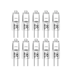 12v-hal-20w-ww-10p 12vmonster 10 Pack Crystal Clear 4mm Wide 20 Watt Ac Dc 12v T3 Light Bulb Replacement Jc