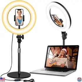 B095741mzs 3m 10.5ftft Desk Ring Light With Stand Adjustable For Video Calls Streaming
