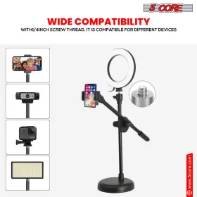 5 Core 810047166054 Selfie Led Ring Light 6 Inch With Round Stand For Youtube/ Tiktok Video Recording #2