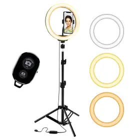 Rl-12 5 Core 12 Inch Selfie Led Circle Light Adjustable Tripod Stand And Phone Holder