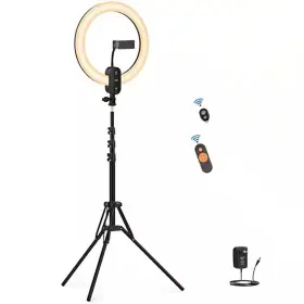Ahfiwaso 313016492432 12 Inch White Ring Light With 63 Adjustable Tripod Dimmable Led 3000-6500k