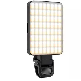 Ahfiwaso 445022746759 3. 6in White Ring Light With Magnetic Dual Clip Adjustable Brightness 128 Leds F