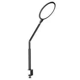 Ahfiwaso 705353752872 10.2 Inch White Ring Light With 360 Rotation Adjustable Arm Telescopic Stand And
