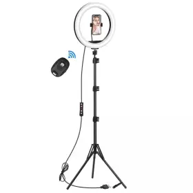 Ahfiwaso 705353976216 10.3 Inch Rgb Ring Light With Desk Tripod Stand Phone Holder 29 Lighting Modes Re