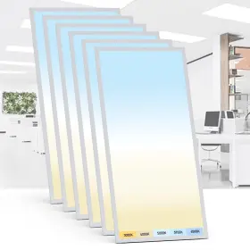 Do-bp-24-50w-cct Aikvsxer 6 Pack 2x4 Led Flat Panel Light - Selectable 5 Cct 3000k-6500k And W