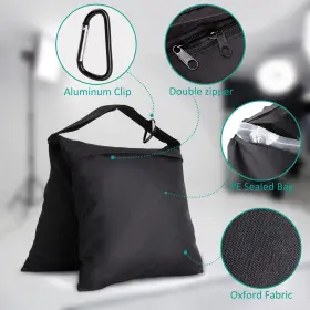 B01na-007 Aimosen 2 Packs Sandbags Weight Bags For Light Stand Photography Video Support Heavy #3