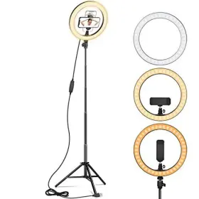 Aixpi 682141900786 Ring Light 10 Inch With 67 Extended Tripod Stand And Phone Holder For Youtube Vide
