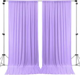 Drape5x10-lavender Ak Trading Co. 10ft X Polyester Backdrop Drapes Curtains Panels Lavender