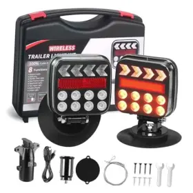 Wtl02 Aladdin Smart Travel Wireless Trailer Lights Magnetic Rechargeable Led Tow Light Kit With