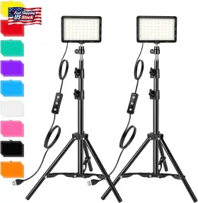 Altson 313053519529 Photography Video Lighting Kit Led Studio Streaming Lights With 70 Beads And Color F