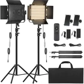 Altson 770773467033 Rgb Photography Video Lighting Kit 2 Pack 50w Bi-color Led Studio Lights