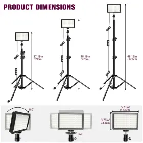 Altson 799947560301 Photography Lighting Kit Dimmable 5600k Usb Led Video Studio Streaming Lights #3