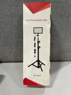 Xk-70d Altson Photography Video Lighting Kit Led Studio Streaming Lights With 70 Beads Black-2pk
