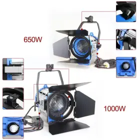 1000w Alumotech 69852 For Studio Photo Film 650w X2 Dimmer Built-in Fresnel Tungsten Spot Light