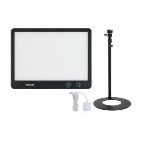 Amp0100007yk4 Amaran Verge Edge-lit Led Panel Light Flicker-free Charcoal Us With Base Stand