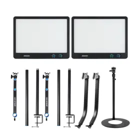 Amp0100007yk5 Amaran Verge Edge-lit Led Panel Light Charcoal Us With Accessories Bundle