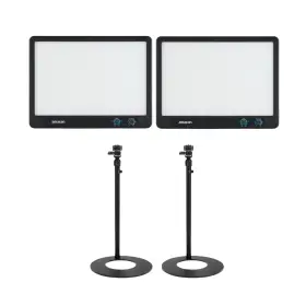 Amp0100007yk8 Amaran Verge Edge-lit Led Panel Light Charcoal Us With Base Stand Bundle