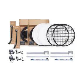 Amp01000085k4 Amaran Verge Max Kit-white Bundle With Light Control Grid And Stand Adapter