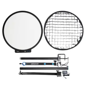 Amp0100008bk1 Amaran Verge Max Kit - Charcoal Us With Light Control Grid And Stand Adapter