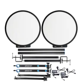 Amp0100008bk6 Amaran Verge Max Lighting Kit Bundle - Charcoal And 2 Black Stand Adapter