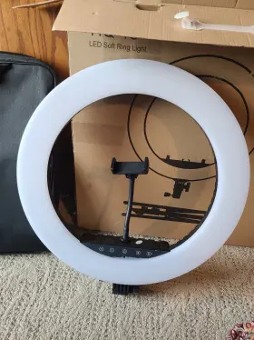 Hq-18 Amazker 18 Inch Rgb Led Ring Light With Stand And Phone Holder 6000k Dimmable