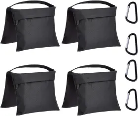 Amzesb-4p Amazon Basics Empty Sandbag For Light Stands 4-pack Black