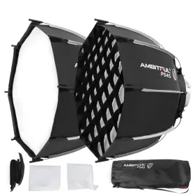 Ps45 Ambitful 17.7 Inch /45cm Parabolic Softbox Bowens Mount Quick Release With Grid F