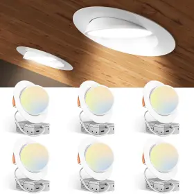 06008 Amico 6 Pack Inch 5cct Gimbal Led Recessed Lighting 360 &90 Adjust