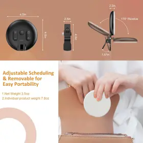2500-650 Anautin 796520526679 60 Led Ring Light Rechargeable Selfie With Front And Back Clip #3