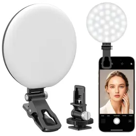 2500-650 Anautin 796520526679 60 Led Ring Light Rechargeable Selfie With Front And Back Clip