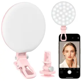 Anautin 796520526693 60 Led Ring Light Rechargeable Selfie With Front And Back Clip 2500-6500k Por