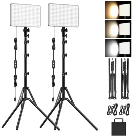 K15-us Anautin 2-pack Led Video Lighting Kit 15w-2 Packs Usb Cable