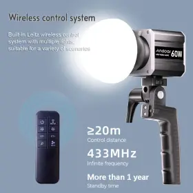 Azx5866617501051qw Andoer 60w Cob Photography Video Light 2800k-6800k 9 Fx Special Effects P5p9 #3
