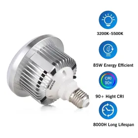 Ivj8296895356199bh Andoer Dimmable Video Studio E27 85w 3200k-5500k Led Continuous Light Lamp Bulb H6l9 #3