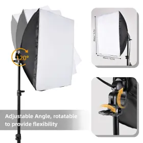 Mip9600506950184yt Andoer Softbox Photography Lighting Kit 3000k-7500k 85w Led Bulbs With Remote L4h1 #2