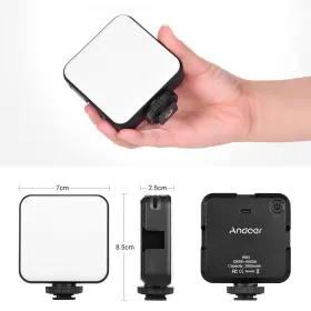 Qoz8888897917427en Andoer W64 Bi-color Vlog 2500k-6500k Dimmable 6w Built-in W6u6 #3