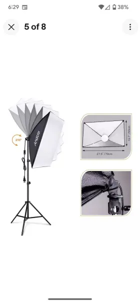 Uwc4358812875900uz Andoer Photography Studio Continuous Lighting Kit With Softbox Light Stand J6n1