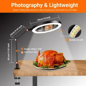 Apexel 758899803478 10 Inch Ring Light With Stand And Phone Holder Usb For Desk Remo #3