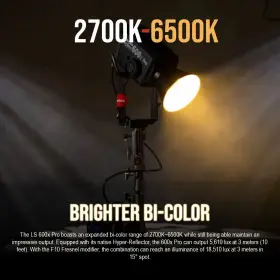 Aputure 196271306238 Light Storm 600x Pro V Mount With Fresnel And Barndoors Bundle #3