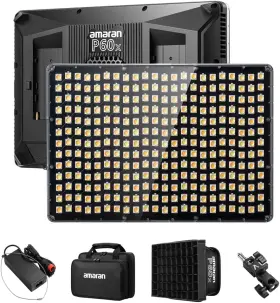 5070 Aputure 445048040039 Amaran P60x 60w Output Bi-color Lensed Led Panel Video Light Lux