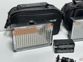 Al-h198 Aputure Amaran Led Light Kit 2 Lights - Used / Fully Working #2