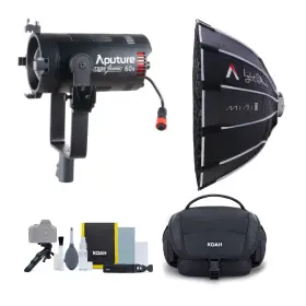 Als60xusk1 Aputure Ls 60x Bi Color Led Focusing Flood Light With Dome Mini Iii