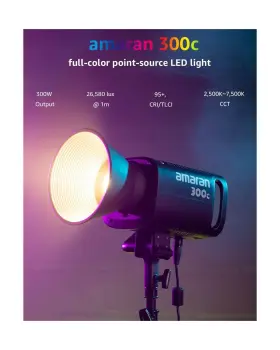 Apau300c Aputure Amaran 300c Rgb Studio Light Bowen Mount Led Video With Hyper Reflecto #2