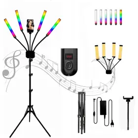 Argondetone 767552938853 Four Arms Rgb Led Light For Photography 2700k-6500k Fill Wi
