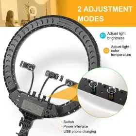 Aro De Luz 789481445578 Ring Light - 18 Inch 60 W Dimmable Led Kit With Stand Adjustable #3