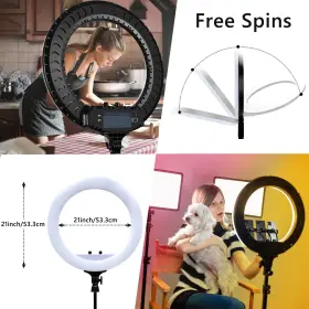 Aro De Luz 789481445608 Ring Light - 21 Inch 60 W Dimmable Led Kit With Stand #2
