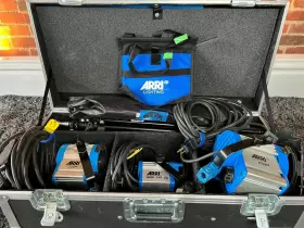 Lk.0005645 Arri Softbank D1 3-light Fresnel Kit With Case Chimera Soft Box Gels Etc #3