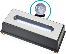 Asente 313021613693 16 Led Light Base For Glass Art - Illuminated Rectangle Display Pedestal