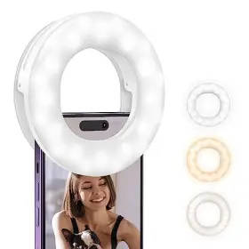 Atumtek 973383074316 Selfie Ring Light For Phone With 3 Temperatures Portable Rechargeable