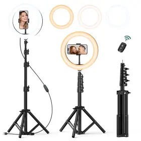 Atumtek 973383076976 10 Inch Selfie Ring Light With 55 Extendable Tripod Stand Pho